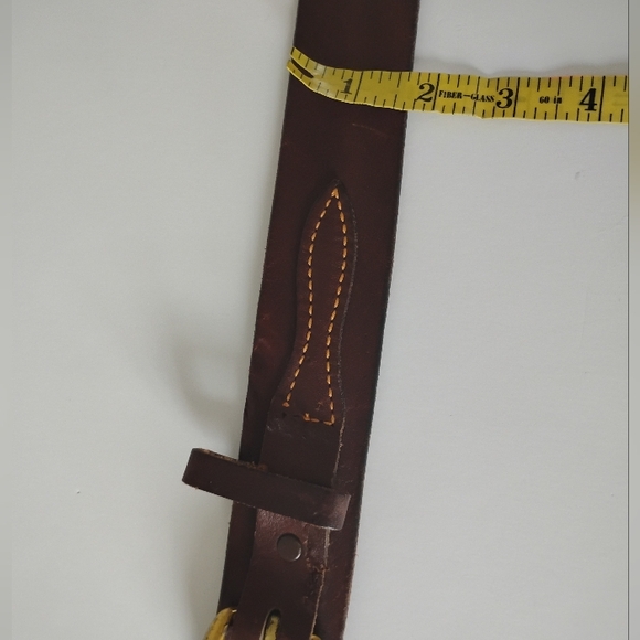 Genuine Leather Belt Classic Cowboy Western Bohemian Southwestern Size S/M - Picture 10 of 12